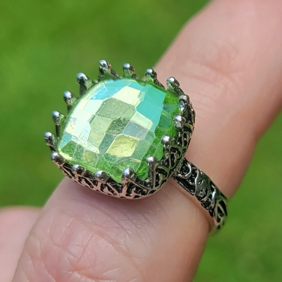 Jewelry - Game of Thrones House of the Dragon Green Gemstone 925 Silver Ring